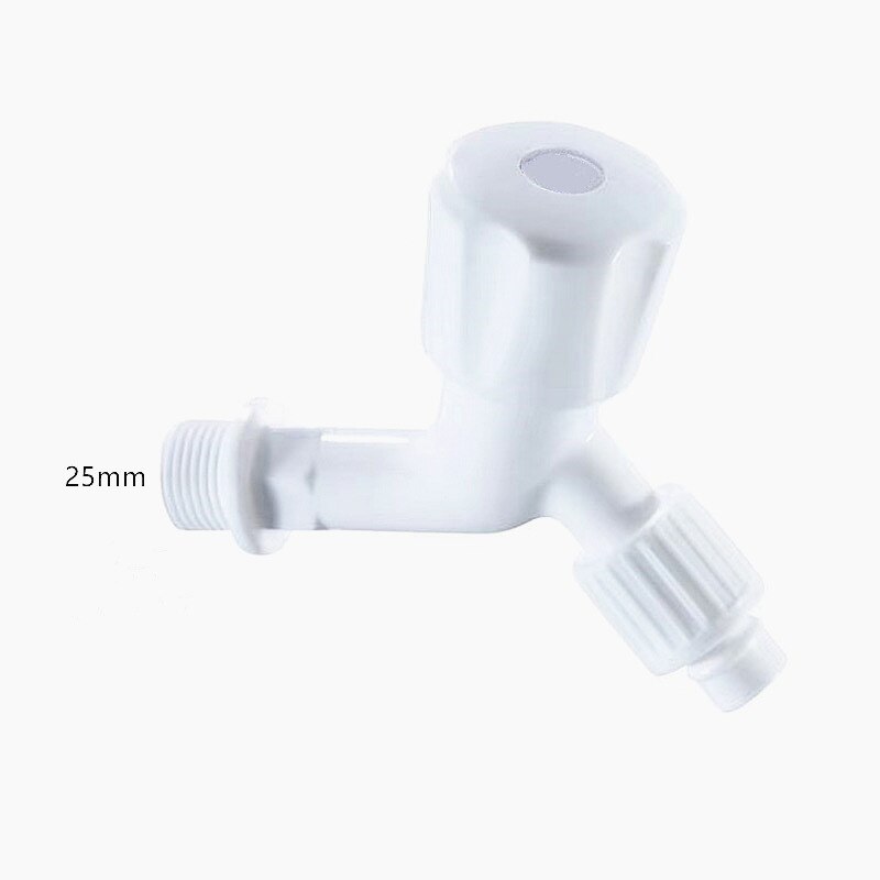 In-wall Single Cold Bibcock Outdoor Washing Machine Faucet 20 25mm Thread Interface Plastic Single Handle Tap,JO21028: 25mm Bibcock B2