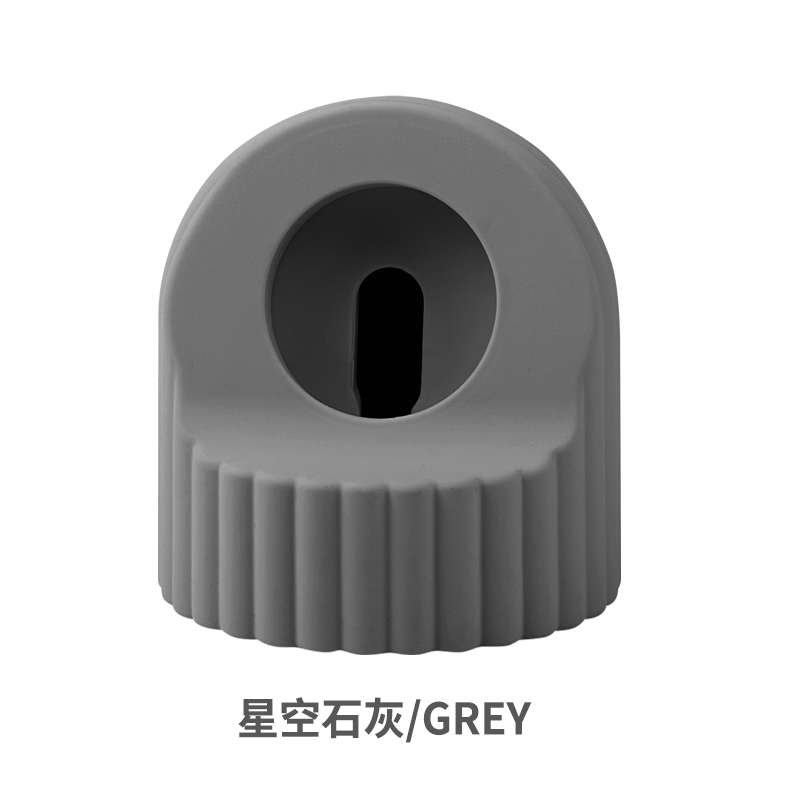 Soporte de cargador de silicona suave para Apple Watch Series 8, 7, 6, 5, 4, 3, 2, 1 SE, estación de carga Iwatch, accesorios de soporte de escritorio: Gris claro