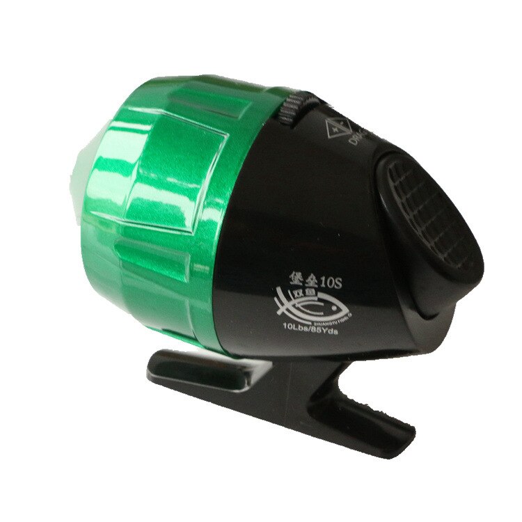 Moulinet de pêche Spincast en acier inoxydable, 10lb/85yds, lance-pierre, pour chasse, pêche sur glace: Vert foncé