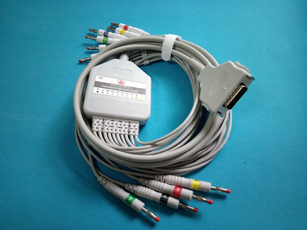 Fukuda Denshi FX-2111 FX-3010 FX-4010 FCP-2155 EKG cable 10 lead ecg cable banana 4.0 on terminal