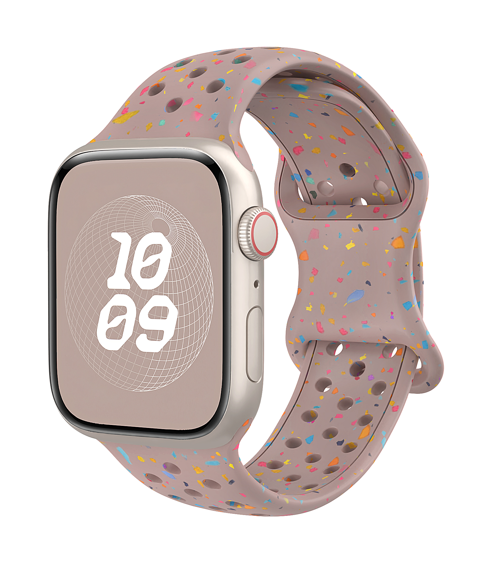 Sportarmband för apple watch band ultra 2 49mm 44mm 45mm 42mm 41mm 40mm silikonarmband för iwatch series 9 8 7 6 se 5 4 correa: Silvergul / 22mm