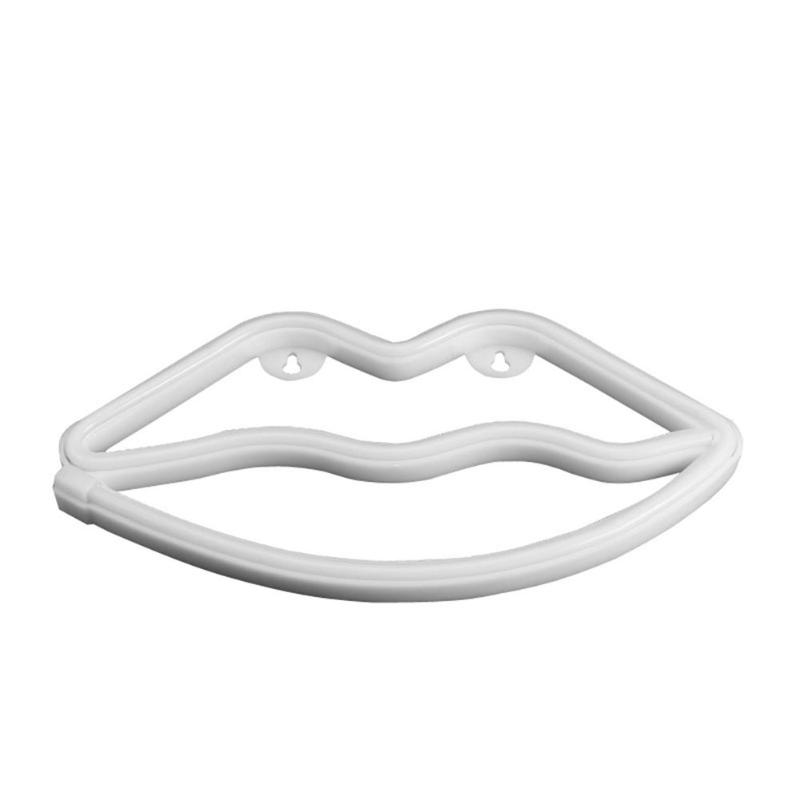 Luz de neón romántica con letras de amor, iluminación LED, panel con carga USB, decoración para el hogar, lámpara para habitación, luz nocturna para , Festival de boda: Pink Lips