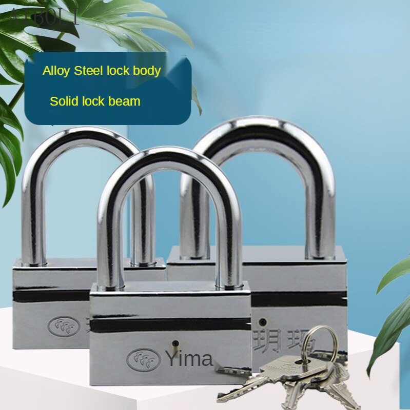 Stainless Steel Anti-theft Padlock Long Beam Edging Power Meter Box Safety Padlock
