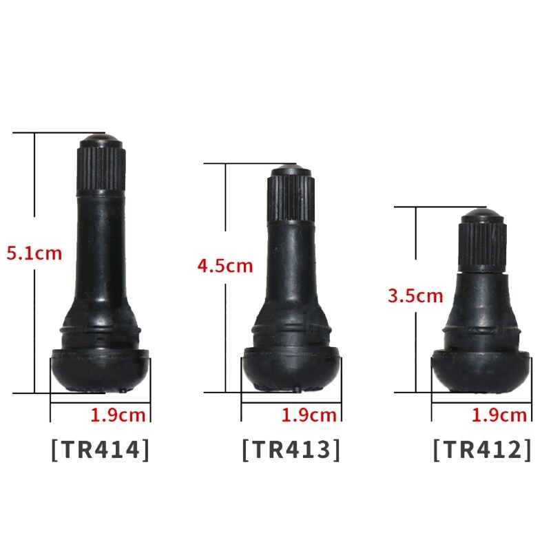 100Pcs TR414/TR413/TR412 Rubber Tire Valve Cap Vehicle Car Truck Tubeless Tyre Valve Stem Cover Zinc Alloy Rubber Tire Stem Cap