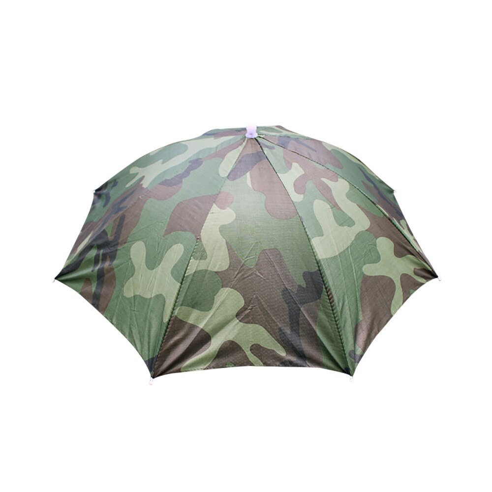 6 Colors Outdoor Camouflage Foldable Sun Umbrella Hat Golf Fishing Camping Headwear Cap Head Hat outdoor Fishing caps: 2