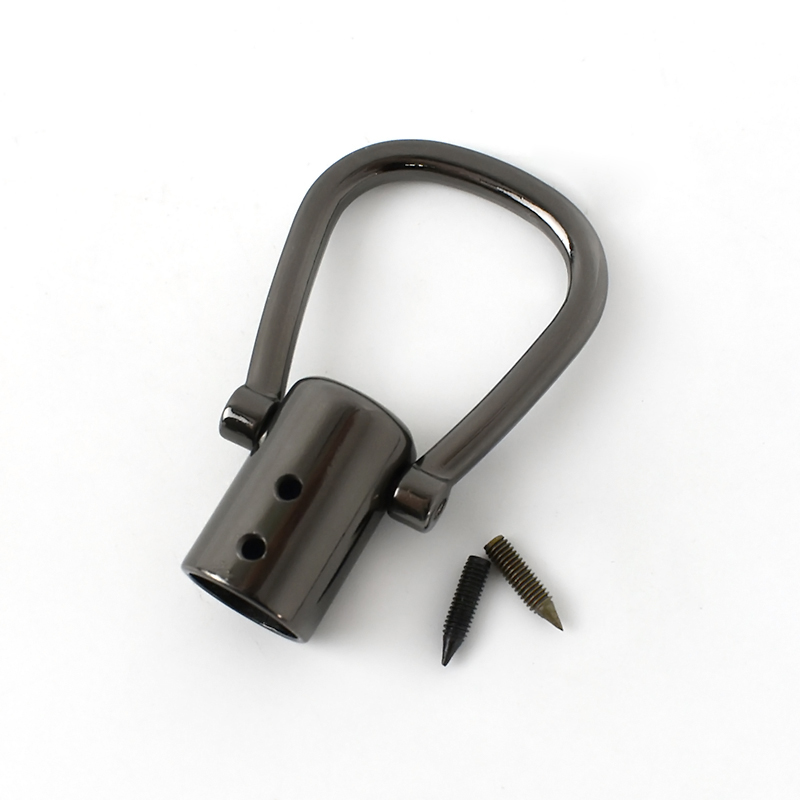 4Pcs Meetee Metalen Kwastje Cap Clip Sluiting Zak Gespen Bag Strap Cord Stopper Riem Haak Handtas Hanger Diy Hardware accessoires: KY2053-GunBlack