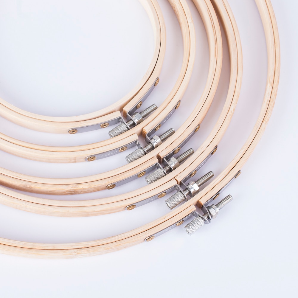 DIY Embroidery Hoop Tool Art Craft Cross Stitch Chinese Traditional Circle Round Bamboo Frame Sewing Tools Embroidery Hoops