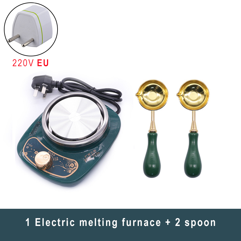 Duży piec elektryczny do pieczętowania, podgrzewacz do garnków, podgrzewacz elektryczny, kulki woskowe, topienie wosku, łyżka do pieczętowania lakiem: Czekolada