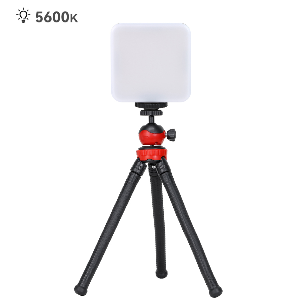 5600K LED Video Light 800LM For Phone Camera Tripod Fill Lamps With Cold Shoe Mini Panel Lamp Vlog Selfie Photography Lighting: Option 5