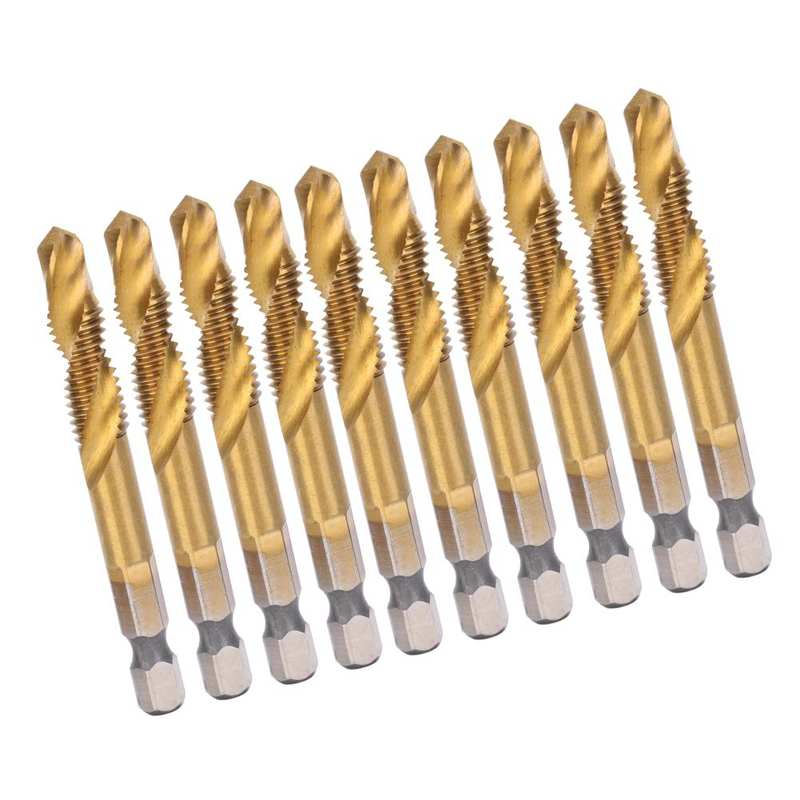 Screw Tap Thread Tap M8 HSS Screw Tap Kit High Speed Steel 6.8mm Drill Bits Hex Shank Tapping Tools Tap Drill Bits Kit