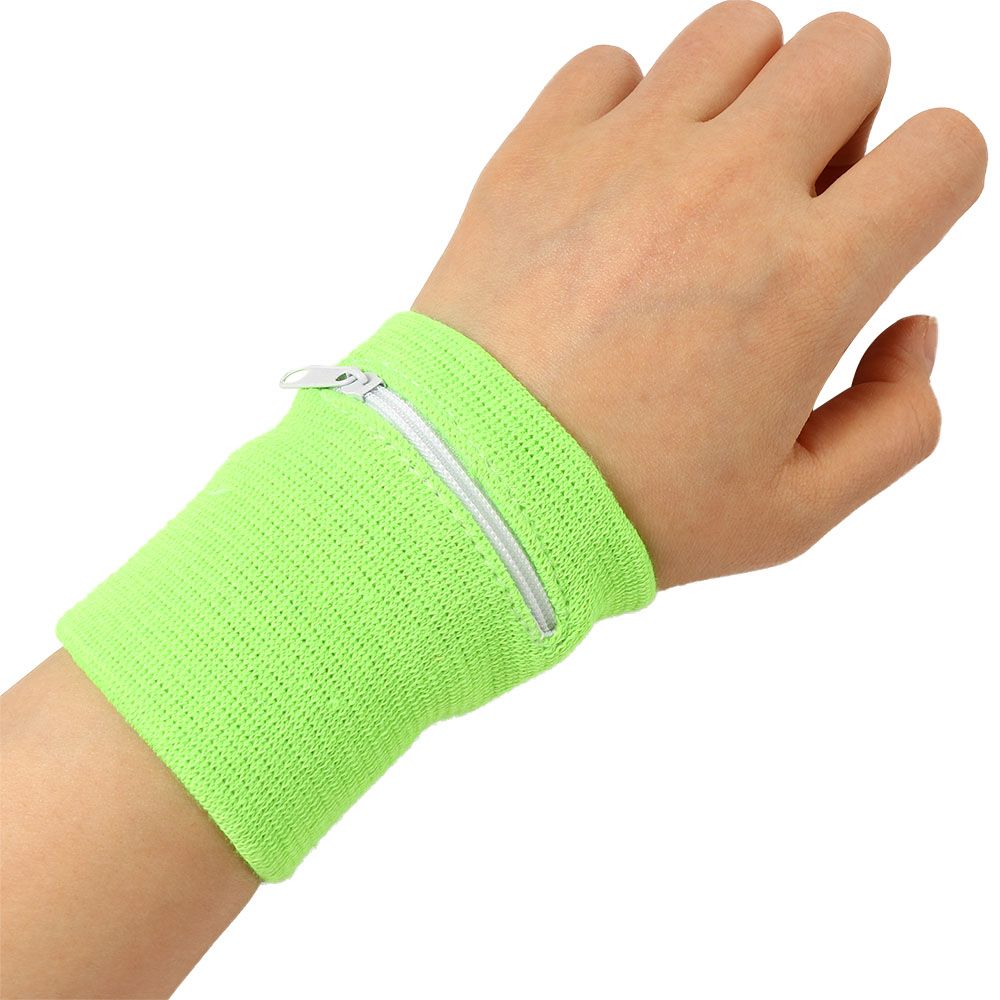 Säker för gym handledsplånbok andningsbart svettband handskydd armbandsväska handledsväska med dragkedja löpararmband handledsväska