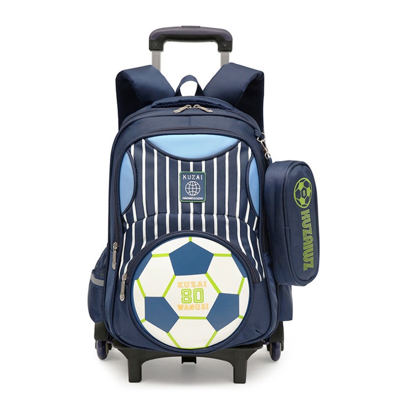Sacs à dos à roulettes pour garçons bagages pour enfants sacs à roulettes enfants Trolley sacs d&#39;école primaire noir grand cartable