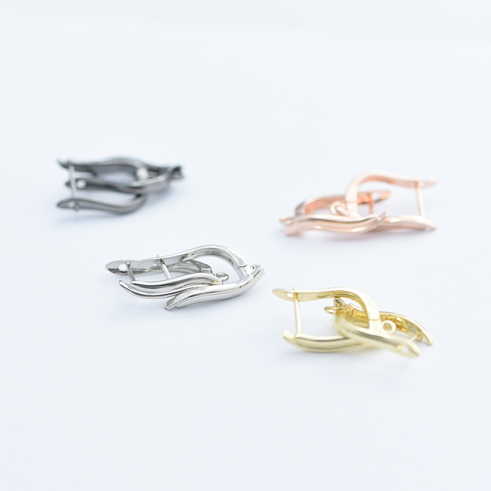 DIY Basic Schwenzy Material 14k Gold /Sliver Color Fasteners Earwire Earring Hooks Accessories For Woman Earrings Making