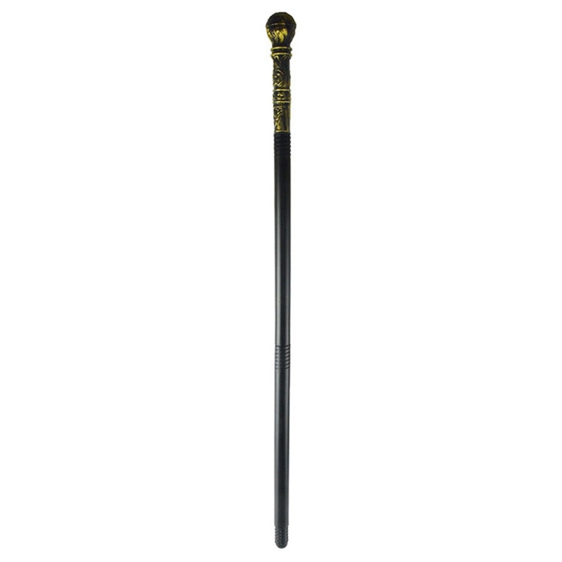Accesorio de faraón místico, bastón de estilo egipcio antiguo para temática de truco o trato de Halloween, fiestas de: Negro