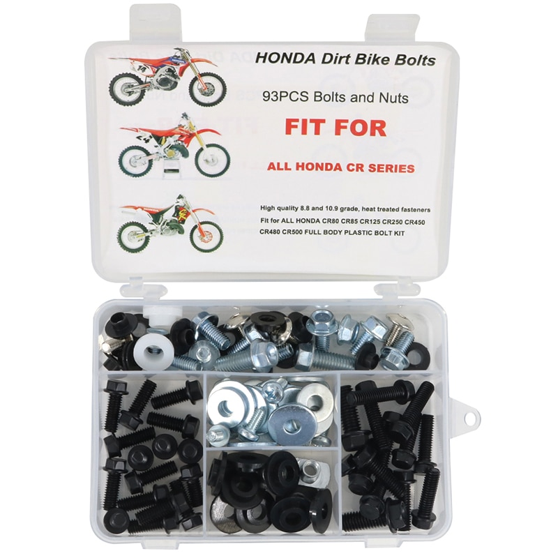 Fit Voor Honda CR80 CR85 CR125 CR250 CR500 Compleet Plastics Body Bolt Kit 80 85 125 250 450 480 500 dirt Bike Bouten Kit