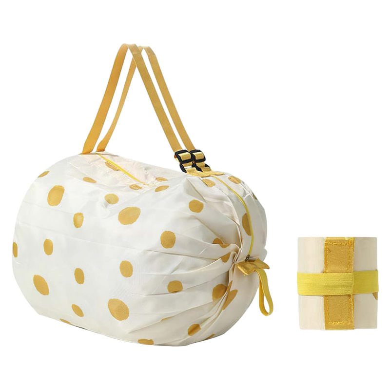 Reusable Waterproof Large Capacity Shopping Bag Oxford Cloth Foldable Travel Sea Beach Supermarket Multifunctional Storage Bag: Orange