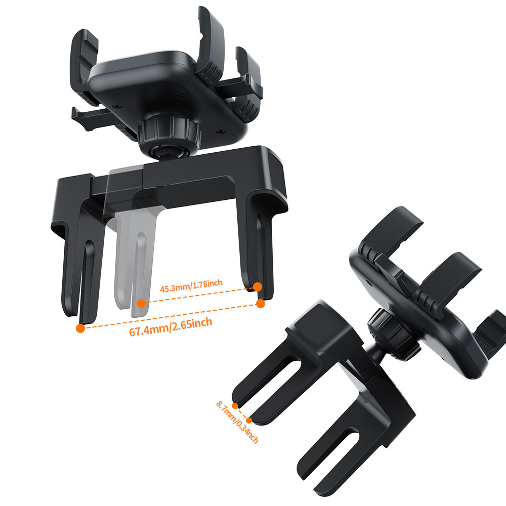 Support de téléphone de voiture pour grille d'aération ronde support de téléphone de voiture support de téléphone de ventilation circulaire support de voiture opération à une main prévention des rayures pour I