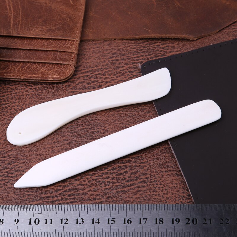 KAOBUY 19Pcs Leather Craft Bookbinding Kit Paper Creaser Waxed Thread Awl Needle Binder Clips DIY Sewing Set