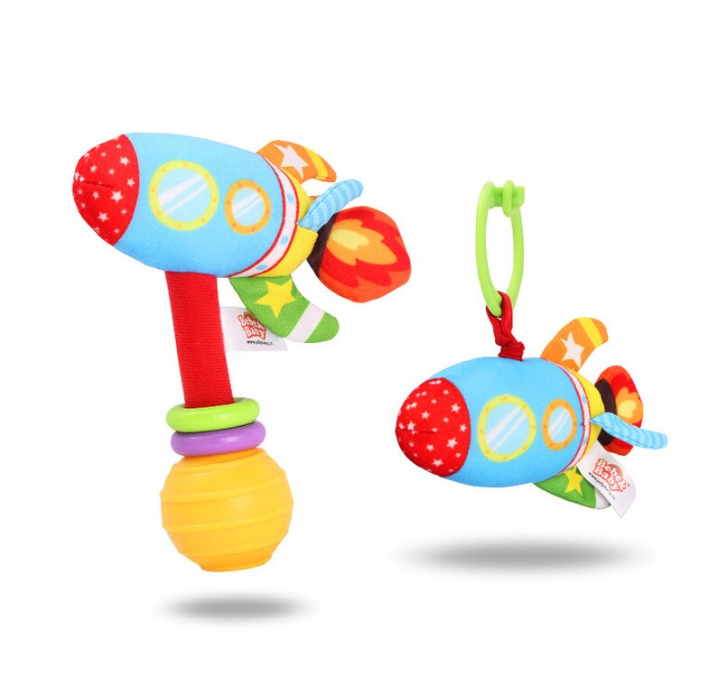 Sonajeros de dibujos animados para bebés, juguetes de tela para transportar bebés de 0 a 24 meses, calmante para dormir Musical, manivela de mano, juguetes para bebés