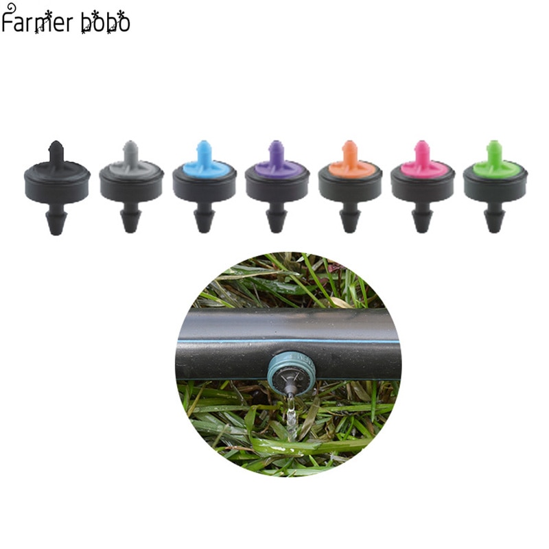 50 Pcs Adjustable Flow Pressure Compensating Dripper Emitter Shunt Shunt Irrigation Dripper Garden Drip System Fixed Flow