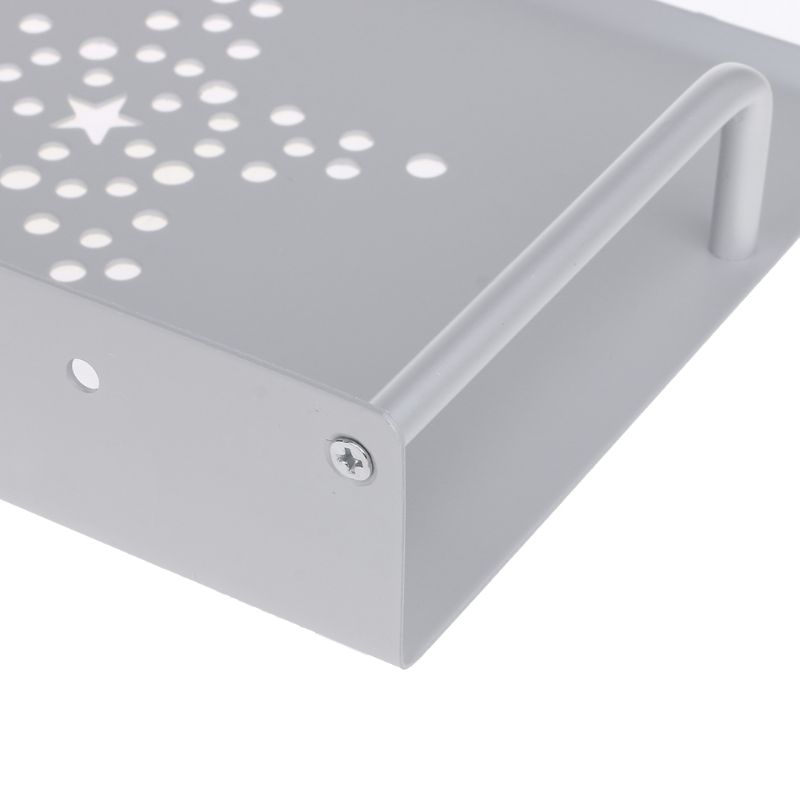 Vægmontering opbevaring tv-boks router hylde set-top box beslagholder mini pc dvd-afspiller stativ aluminium enkeltlags plads