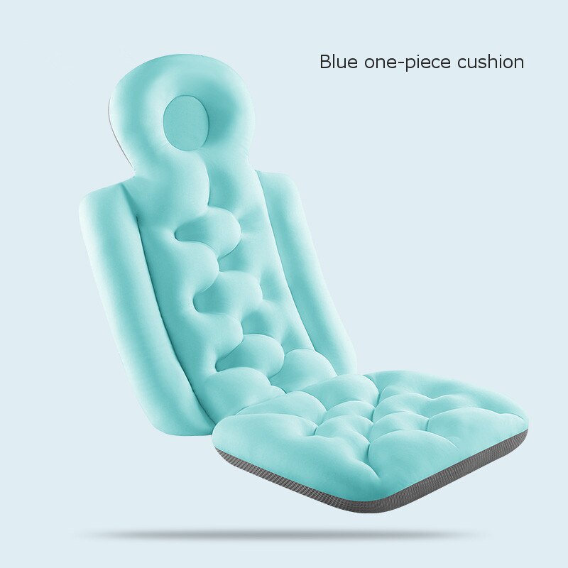 Falten Badewanne Kissen Spa Kopf Rest Kissen Für Erwachsene Baby Baden Komfort Pad Anti-Unterhose Netz Gepolsterten Schlecht Kissen: Blau Kissen