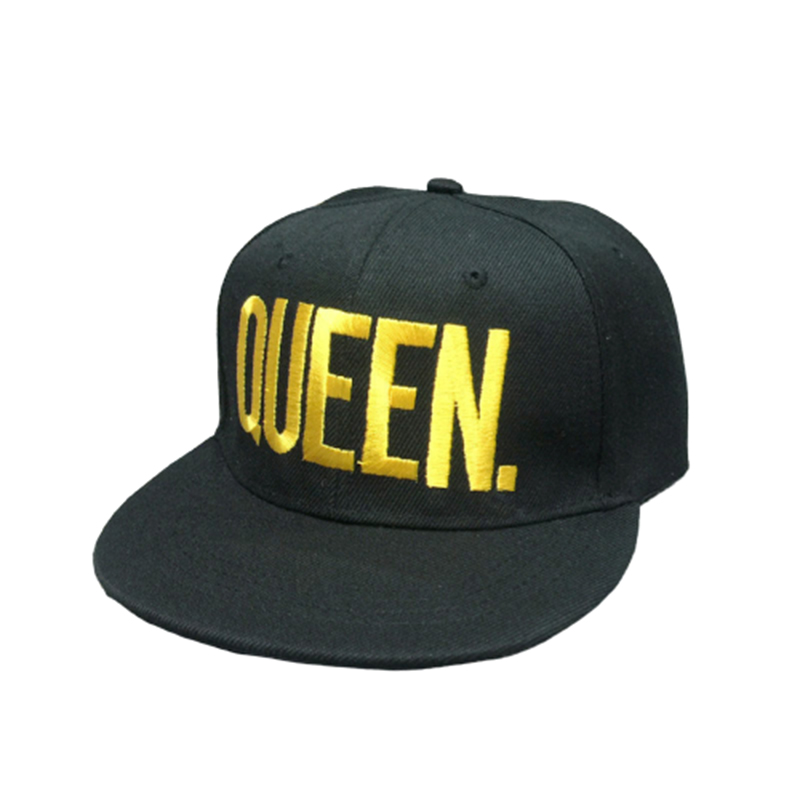 Gorra de béisbol para hombre y mujer, gorro de béisbol con estampado de King Queen y Bordado de letras, estilo hip hop, para deportes al aire libre, unisex: gold QUEEN