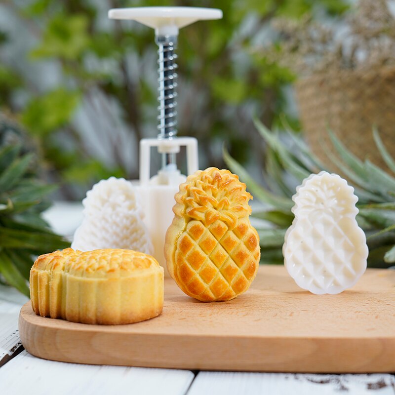 30G/50G Ananas Cookie Stempel Cutters Fruit Vorm Maan Cakevorm Set Diy Hand Druk Cookie Dessert cutter Gebak Cakevorm