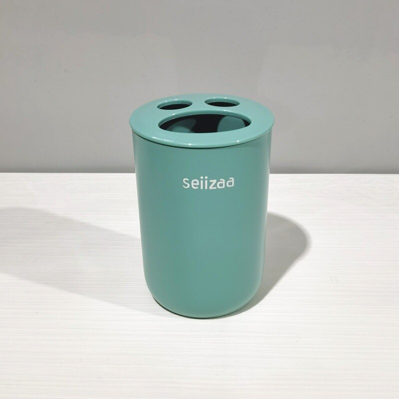 bathroom container wash set plastic toothbrush cup toothbrush holder press hand sanitizer bottle lotion: green holder