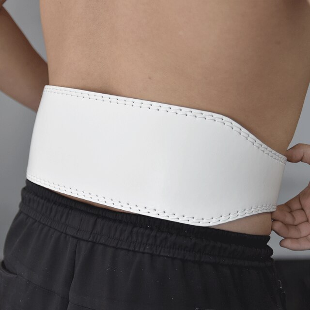 Gym Belt Weightlift Squat Bodybuild Powerlifting Belt Fitness Crossfit Gym Weight Weightlifting Muscul Dumbbel Gym Equipment: white / M