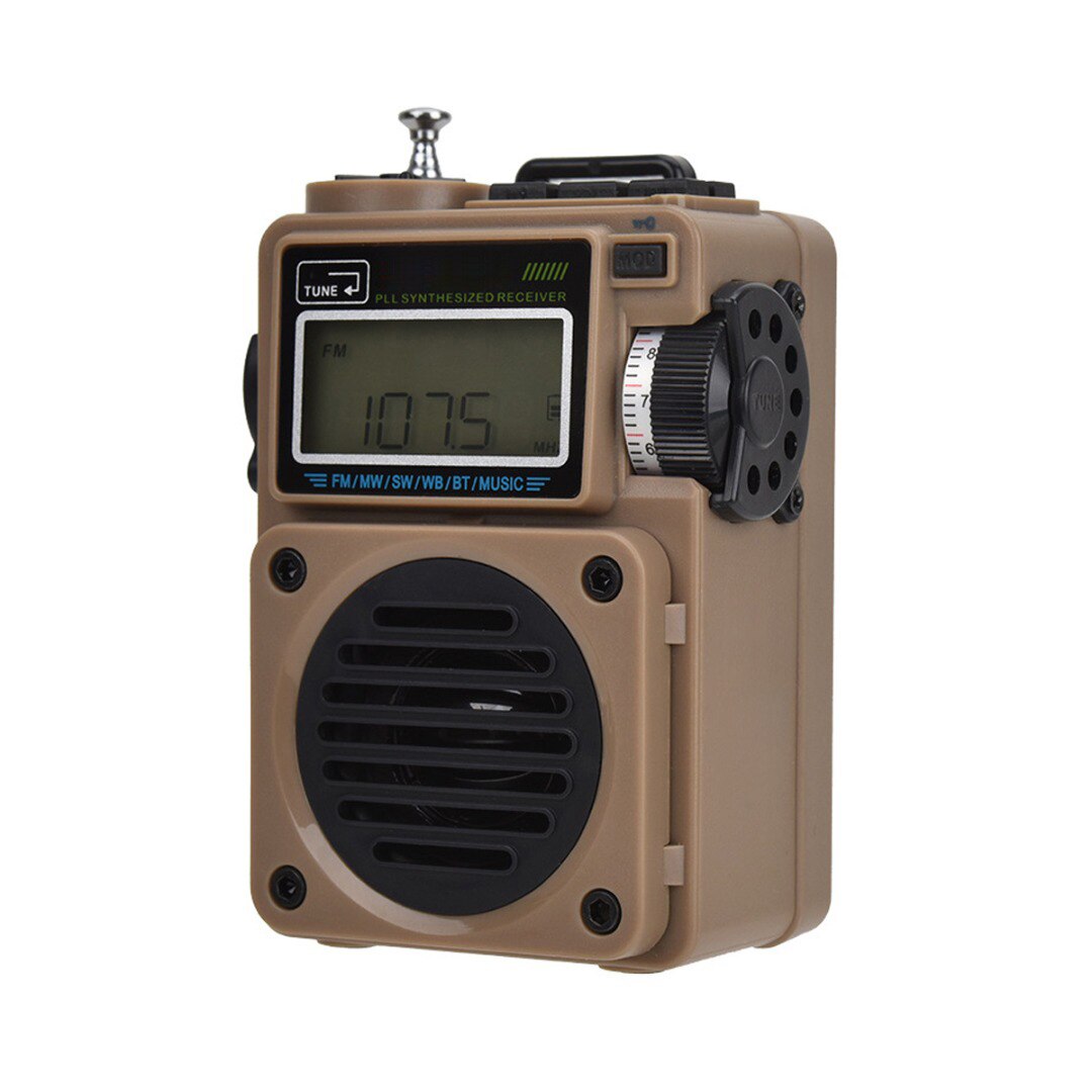 1pc HRD-701 Digital MP3 Player Recorder Full Band Radio AM FM SW Stereo Speaker Receiver TF Card Music Player Support Snooze