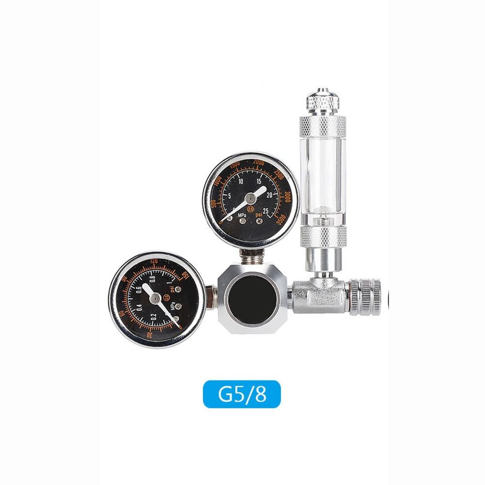 CO2 Generator System Kit CO2 Regulator Aquarium Dual Gauge Display with Bubble Counter and Check Valve Aquarium DIY: B G5  8
