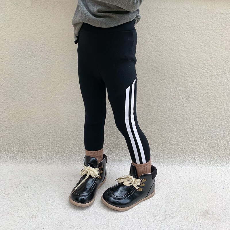 3955 forår efterår piger leggings bomuld elastiske bukser stribede børn bundbukser drenge joggers børn sportsbukser
