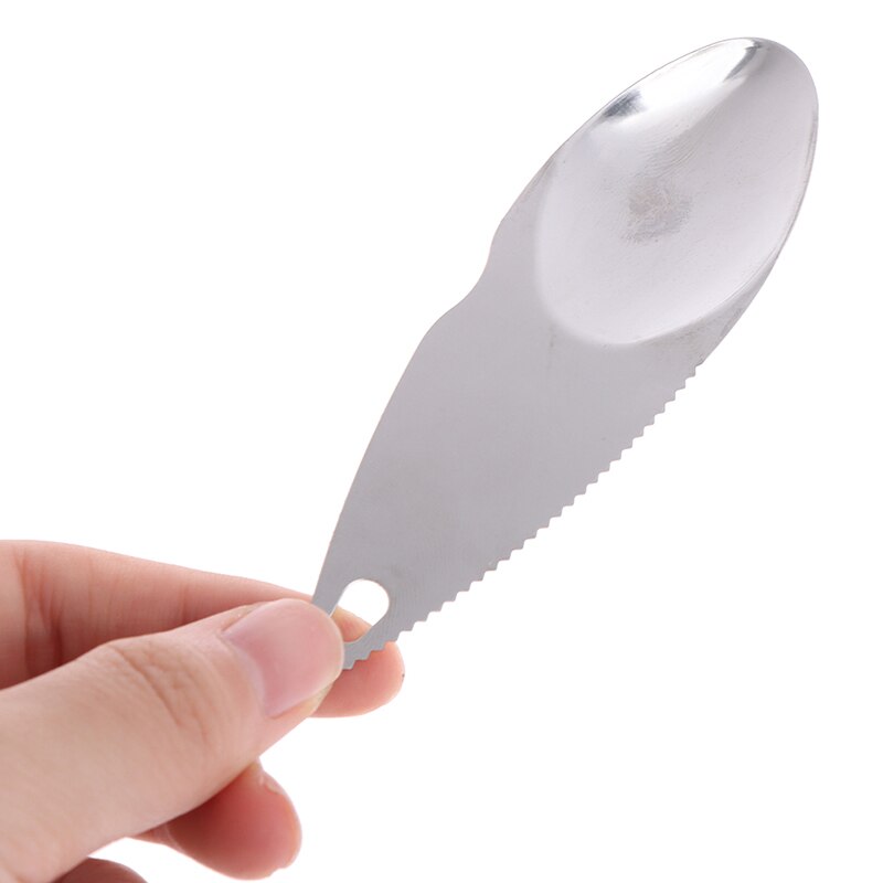 1PCS Stainless Steel Kiwi Blade Kiwifruit Cut Spoon Peeling Dig Spoon Serrated Blade For Shop Kitchen Home Outdoor