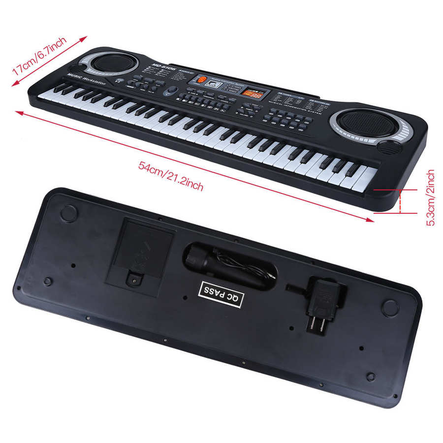 Electric Keyboard Digital Music Piano 61 Keys Instrument Microphone Xmas
