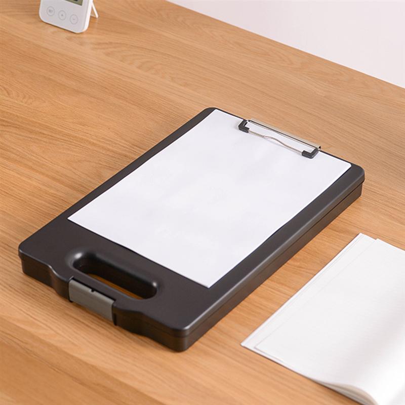 Portable Clipboard Storage Box Multifunction File Folder Openable Paper Storage Organizer Case Clip Board Writing Pad File Box