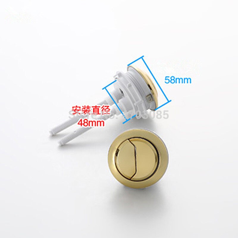 Top diameter 58mm Round toilet dual push button,Installation Diameter 48mm toilet push button,Toilet water tank Push Buttton