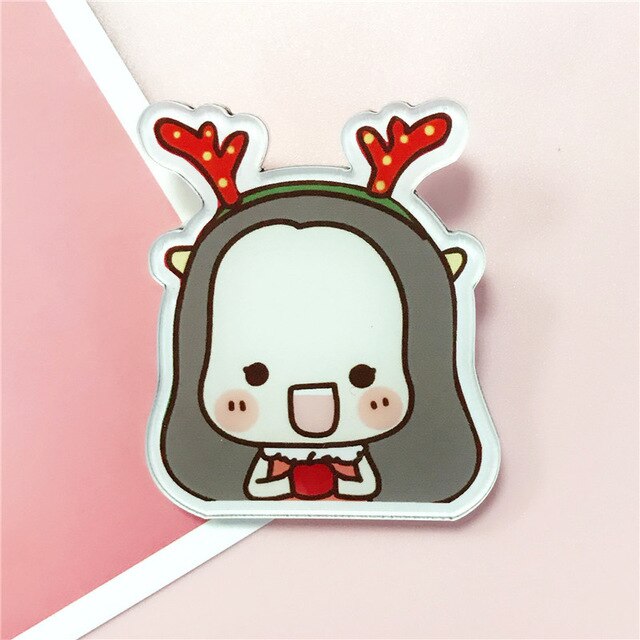 Kerst Badges Leuke Sok Elanden Snoep Broche Acryl Pin Badges Pictogrammen Op De Rugzak Medaille Decoratie Badge Voor Kleding: L