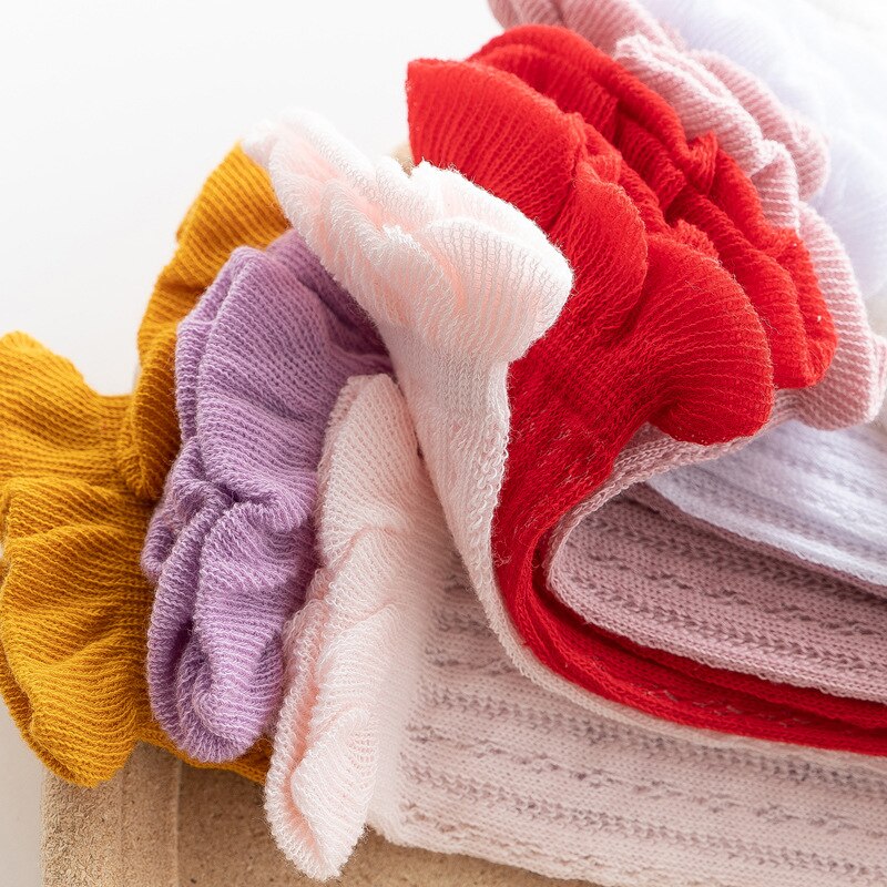 Algodão macio do bebê da menina collants verão da criança crianças meia-calça laço flor do bebê collants para recém-nascidos perna mais quente meias 2 par/lote