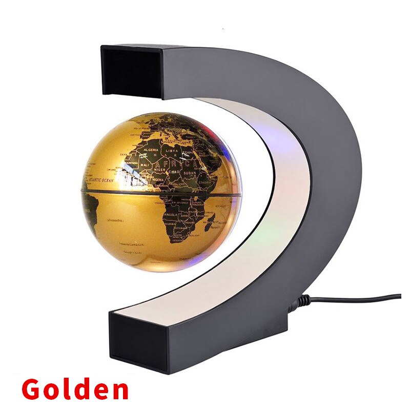 Decoration Magnetic Levitation Floating Globe World Map 3 inch anti gravity globe LED Light Christmas children novelty Xmas