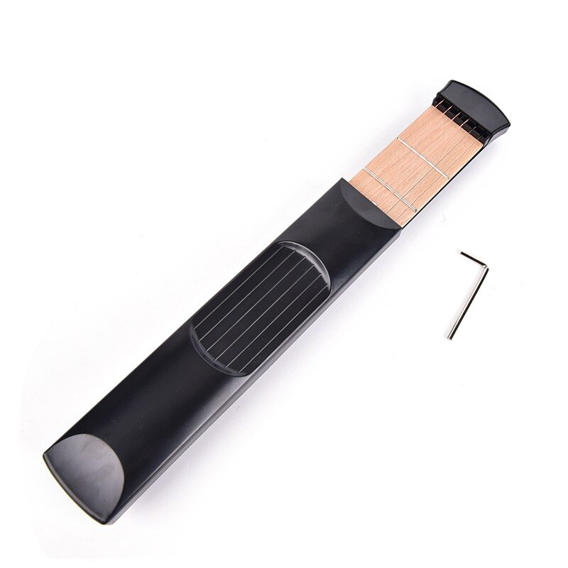 Mini guitare de poche Portable, 1 pièce, Gadget d'entraînement de guitare à 6 cordes pour débutants