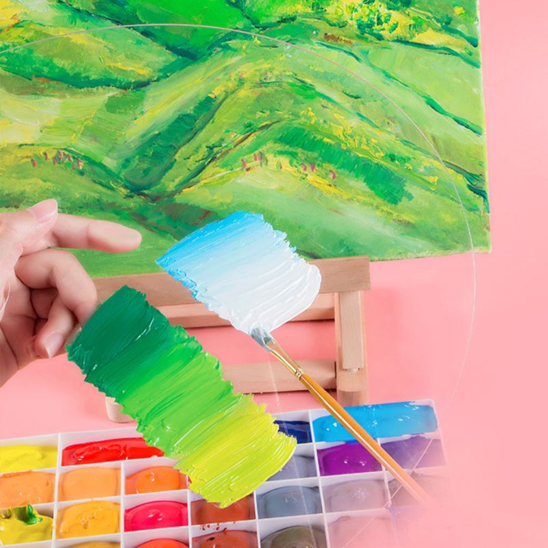 Square Acrylic Transparent Paint Palette Watercolor Makeup Oil Painting Supplies 87#