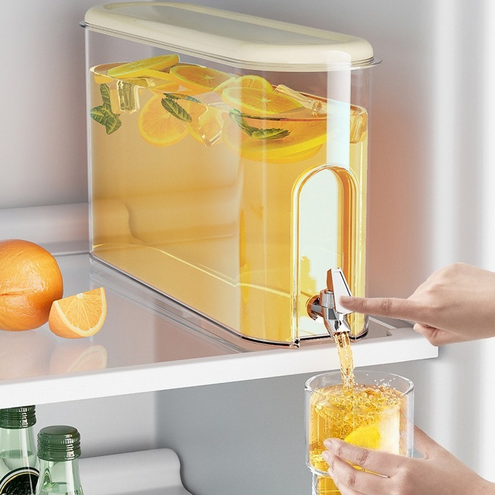 Beste waterkoker voor in de koelkast, drankdispenser met 4l watertanks en kraan, bpa-vrij, geschikt voor feestjes en dagelijks gebruik.