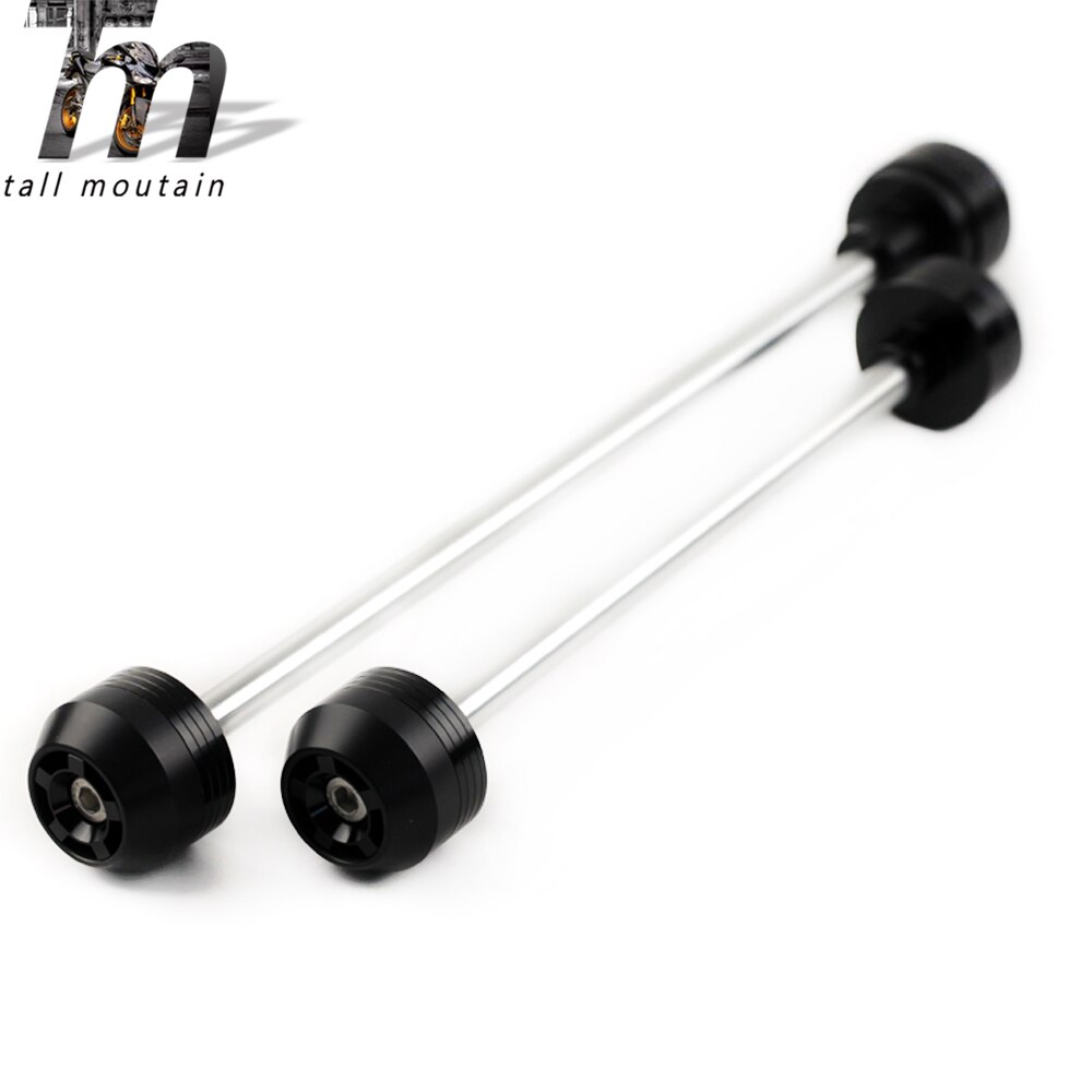 Deslizadores de horquilla de eje delantero trasero para BMW s1000cr 11 12 13 accesorios de motocicleta Protector de rueda S 1000cr: Black