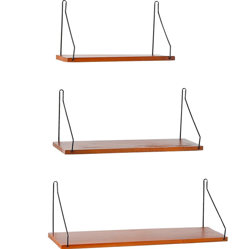 Metal Solid Wood shelf Bracket Support Wall Mounted Storage Rack Home Accessory 30/40/50cm 1pcs