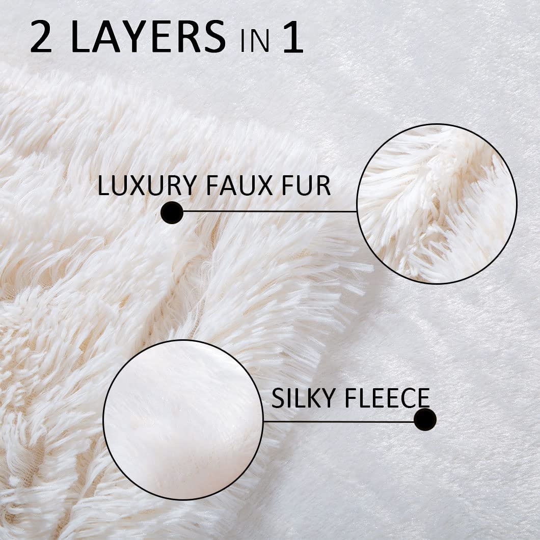 Couverture d&#39;hiver en fausse fourrure Bubble Kiss, plaid confortable et moelleux en peluche, et mignon, pour lit d&#39;automne et animal de compagnie