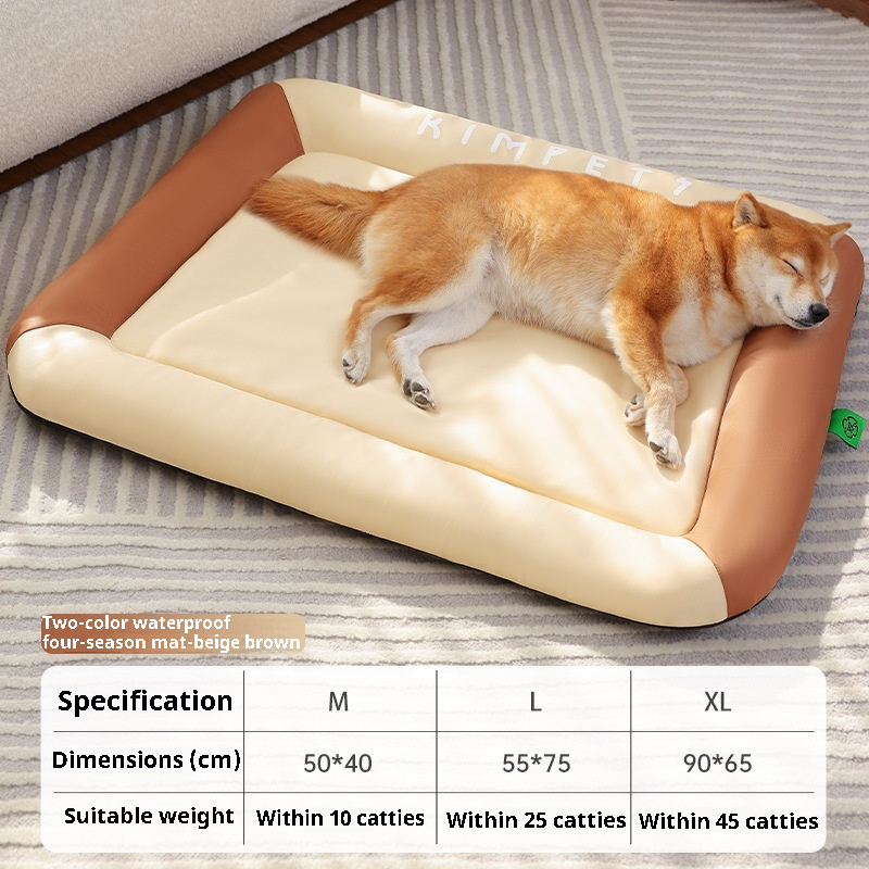 Cama impermeable para perros mejorada 900D Oxford más impermeable más resistente a mordeduras camas para perros para todas las estaciones accesorios para perros: M / Blanco