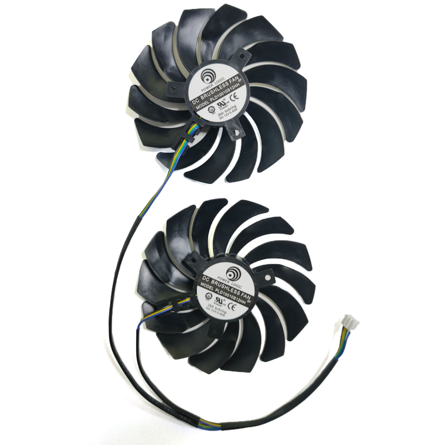 2PCS 95MM 4PIN PLD10010S12HH GTX 1080 GPU Fan，For MSI Radeon R9 380 Armor 2X GTX 1060/1070/1080Ti RX 470/570/580 Cooling Fan