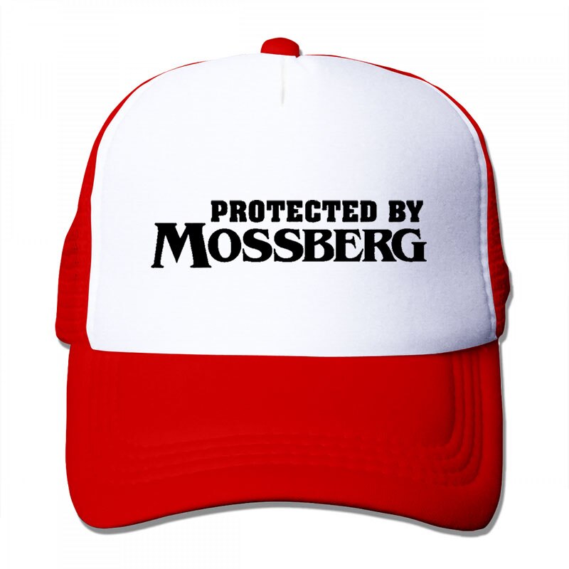 Protected By Mossberg Baseball cap men women Trucker Hats adjustable cap: 3-Red