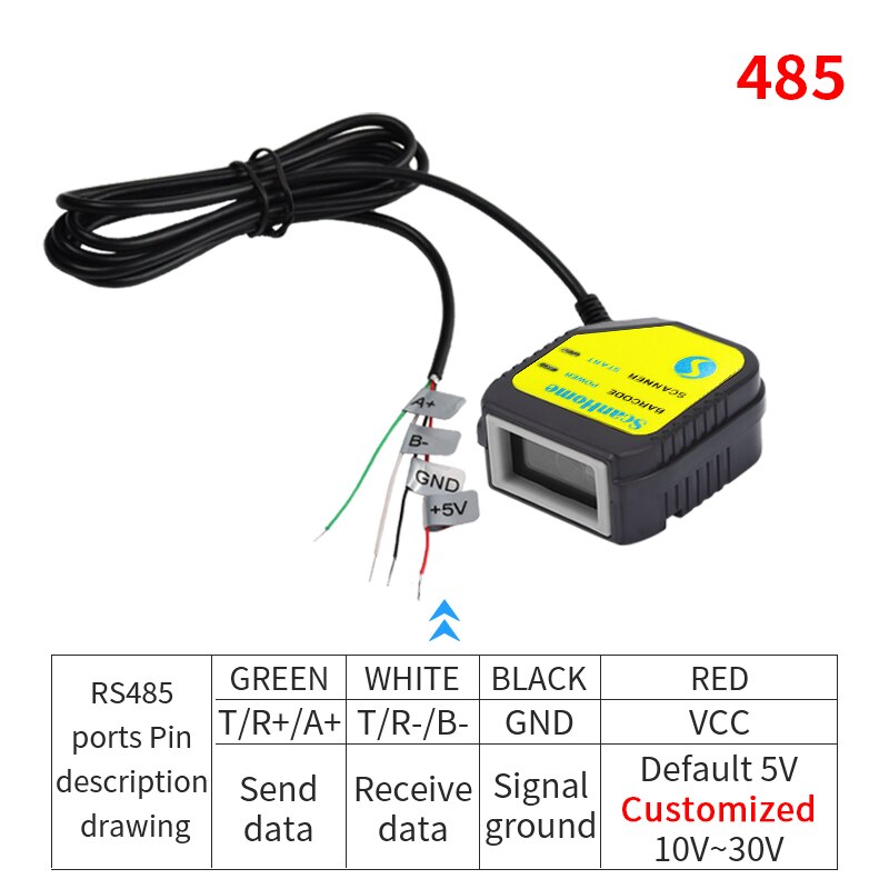 ScanHome Embedded Scanner Module 2D barcode Scanner head Module fixed USB TTL RS232 Scanner Engine SH-400: RS485